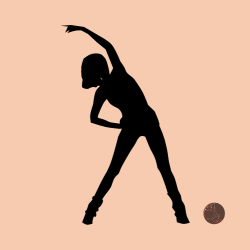 silhouette d'une femme qui s'étire